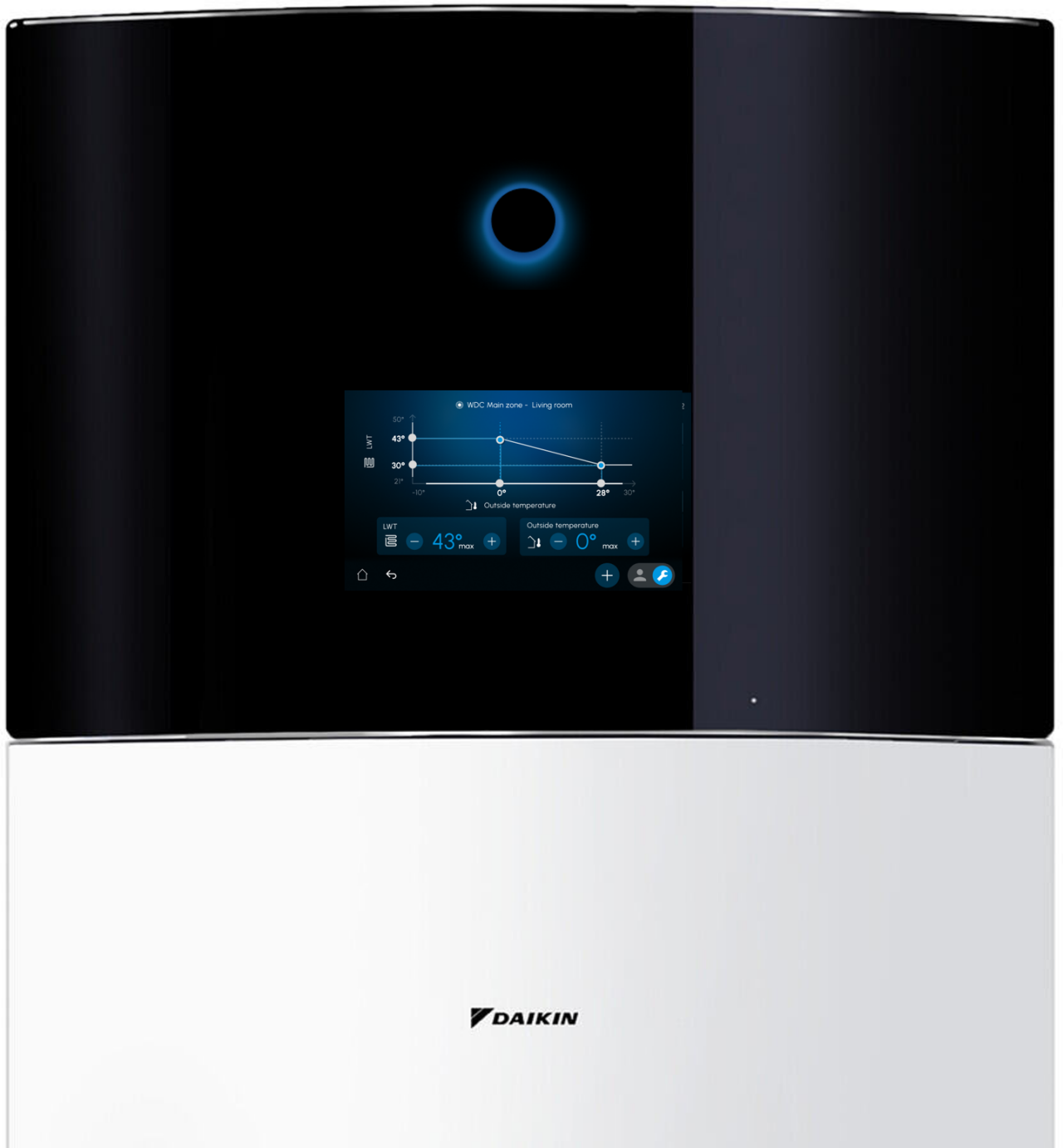 Екран на допир од 5" во боја MMI на Daikin Altherma